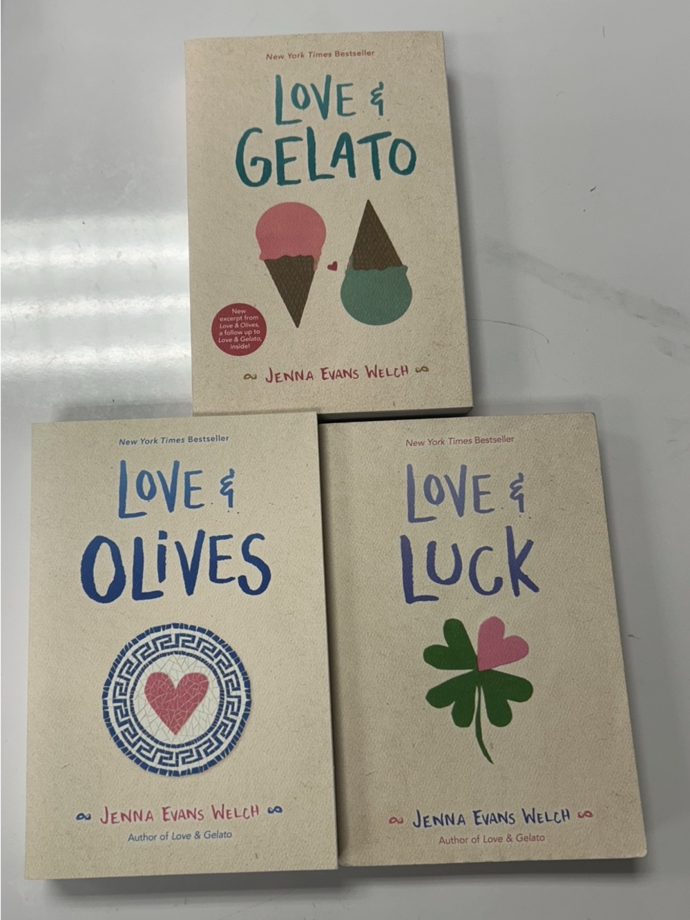 Love & Gelato / Love & Olives / Love & Luck Book Set - Jenna Evan’s Welch
